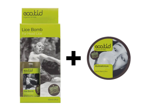 EcoKid Lice Bomb Lotion 60 ml Kosmetický BIO přípravek proti vším + stylingový vosk, 100 ml DÁREK 