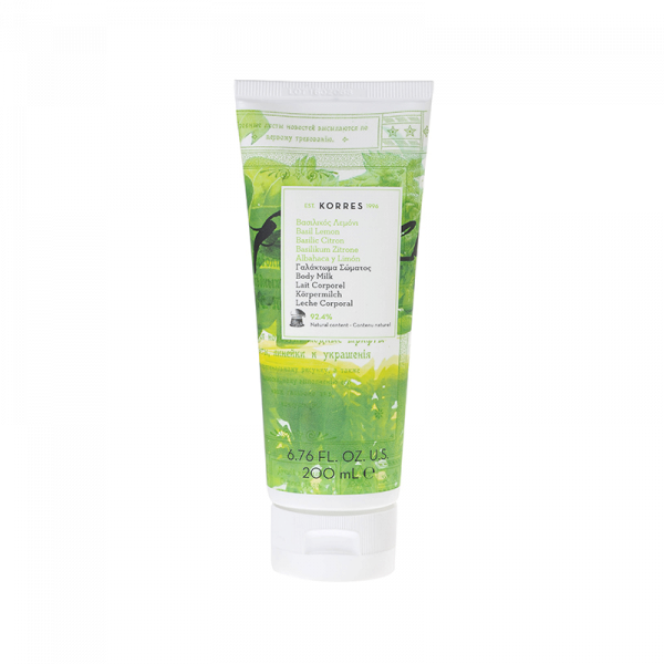 KORRES Body Milk tělové mléko s bazalkou a citronem, 200 ml