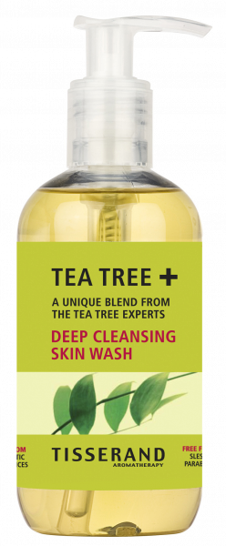 Tisserand Skin Wash Tea Tree + Deep Cleansing Čisticí antibakteriální gel na pleť a celé tělo, 250 ml