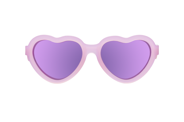 BABIATORS Polarized Hearts, Frosted Pink, polarizační zrcadlové sluneční brýle, růžové, 0-2Y