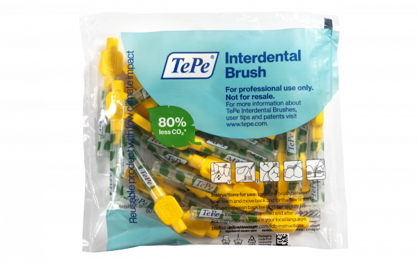 TePe Original mezizubní kartáčky z bioplastu 0,7 mm, žluté, 25 ks
