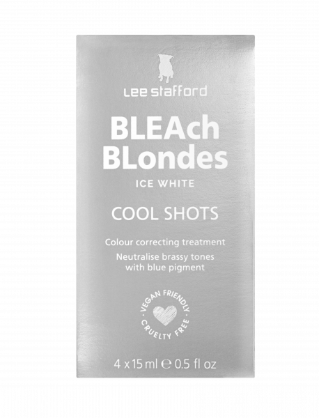 Lee Stafford Bleach Blondes Ice White Cool Shots - tónovací kúry, 4x 15 ml