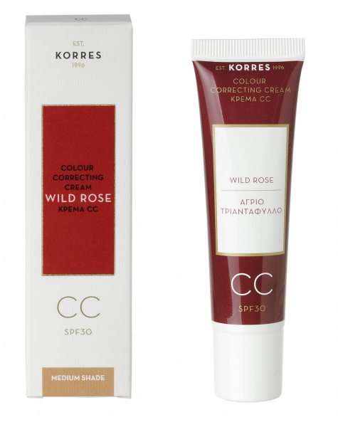 KORRES Wild Rose CC krém SPF 30 - odstín medium, 30 ml