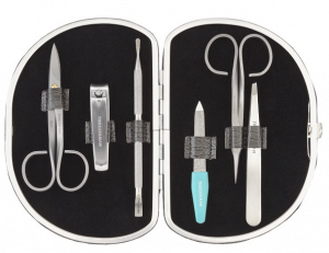 Tweezerman Manikúra krokodýl s pinzetou Slant - 6 nástrojů, dvoje nůžky