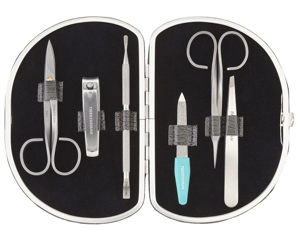 Tweezerman Manikúra krokodýl s pinzetou Slant - 6 nástrojů, dvoje nůžky