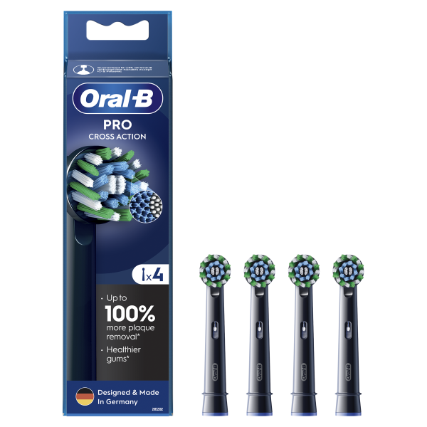 Oral-B Cross Action EB 50- 4 náhradní hlavice Black, 4 ks