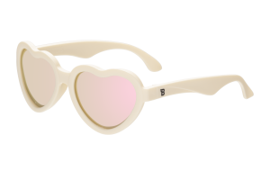BABIATORS Polarized Hearts Sweet Cream, polarizační zrcadlové sluneční brýle, krémové, 3-5 let