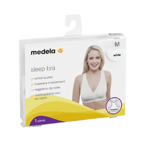 Medela noční těhotenská a kojicí podprsenka, bílá, velikost M