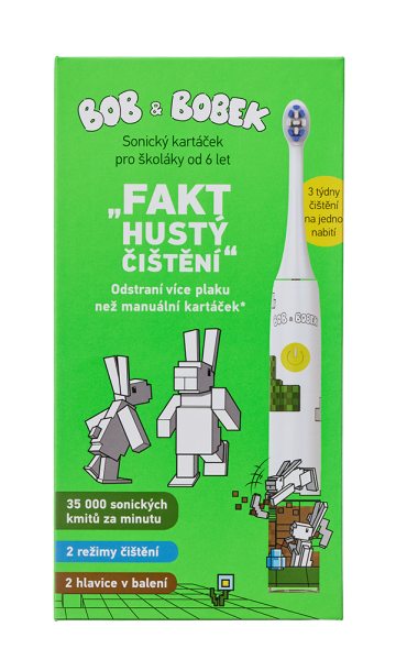 BOB a BOBEK KRAFT - Fakt hustý čištění! Sonický zubní kartáček pro školáky