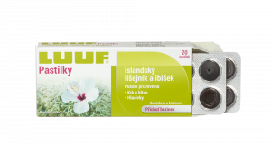 LUUF pastilky, Islandský lišejník a ibišek, 20 pastilek